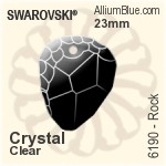 スワロフスキー Cosmic Baguette ラインストーン ホットフィックス (2555) 8x2.6mm - クリスタル 裏面アルミニウムフォイル