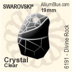 スワロフスキー Divine Rock ペンダント (6191) 19mm - カラー（コーティングなし）