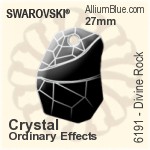 施華洛世奇 天宇 平底石 (2520) 14x10mm - 透明白色 白金水銀底