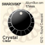 スワロフスキー ラウンド Crescent ペンダント (6210) 12mm - クリスタル エフェクト