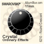 Swarovski Round Crescent Pendant (6210) 12mm - Clear Crystal