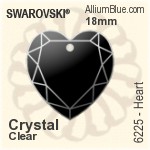 スワロフスキー Heart ペンダント (6225) 10mm - クリスタル