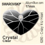 Swarovski Crazy 4 U Heart Pendant (6260) 17mm - Crystal Effect
