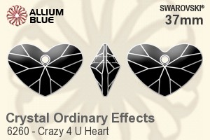 Swarovski Crazy 4 U Heart Pendant (6260) 37mm - Crystal Effect