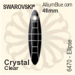 Swarovski Ellipse Pendant (6470) 48mm - Colour (Uncoated)