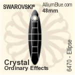 スワロフスキー Ellipse ペンダント (6470) 40mm - クリスタル エフェクト