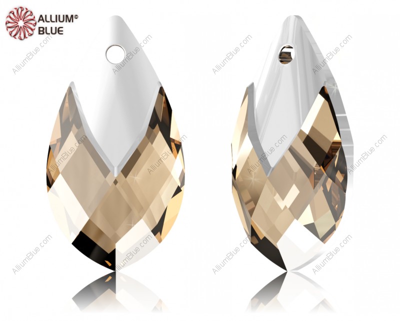 施华洛世奇 #6565 Metallic Cap Pear-shaped