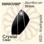Swarovski Avant-grade Pendant (6620) 20mm - Crystal (Ordinary Effects)