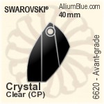 Swarovski Avant-grade Pendant (6620) 40mm - Colour (Uncoated)