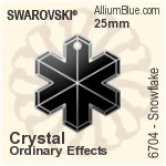 スワロフスキー Snowflake ペンダント (6704) 25mm - クリスタル エフェクト