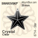 施华洛世奇 Star 吊坠 (6714) 20mm - 透明白色