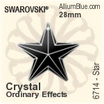 Swarovski Pure Leaf Sew-on Stone (3224) 23x18mm - Crystal Effect Unfoiled