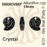 スワロフスキー Sea Snail (Partly Frosted) ペンダント (6731) 14mm - クリスタル エフェクト PROLAY
