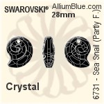 施华洛世奇 Sea Snail (局部磨砂) 吊坠 (6731) 28mm - 白色（半涂层） PROLAY
