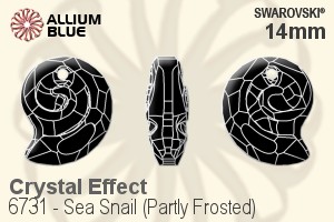 Swarovski Sea Snail (Partly Frosted) Pendant (6731) 14mm - Crystal Effect