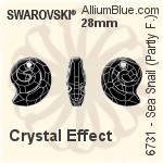 Swarovski Sea Snail (Partly Frosted) Pendant (6731) 14mm - Crystal Effect
