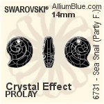 Swarovski Sea Snail (Partly Frosted) Pendant (6731) 28mm - Crystal Effect