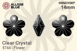 Swarovski Flower Pendant (6744) 14mm - Clear Crystal