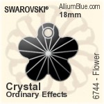 Swarovski Flower Pendant (6744) 18mm - Clear Crystal