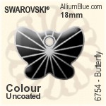 Swarovski Butterfly Pendant (6754) 18mm - Crystal Effect