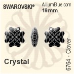 Swarovski Clover Pendant (6764) 23mm - Crystal Effect