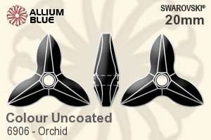 スワロフスキー Orchid ペンダント (6906) 20mm - カラー（コーティングなし）