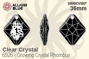 施华洛世奇 Gro羽翼 Crystal 菱形 吊坠 (6926) 36mm - 透明白色