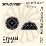 施華洛世奇 Half Ball 經典Cut (7120) 14mm - Crystal CAL SI