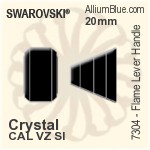 施華洛世奇 Flame Lever Handle (7304) 20mm - Crystal CAL VZ SI