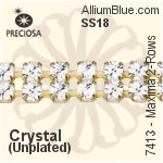 Preciosa Round Maxima 2-Rows Cupchain (7413 7176), Plated, With Stones in SS18 - Crystal Effects