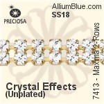 Preciosa Round Maxima Cupchain (7413 3004), Plated, With Stones in SS18 - Crystal Effects