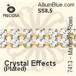 Preciosa Round Maxima 2-Rows Cupchain (7413 7172), Plated, With Stones in PP18 - Crystal Effects