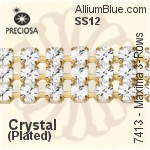 Preciosa Round Maxima 3-Rows Cupchain (7413 7175), Plated, With Stones in PP24 - Clear Crystal