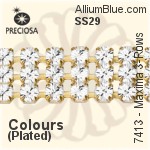 Preciosa Round Maxima 3-Rows Cupchain (7413 7183), Plated, With Stones in SS29 - Colours