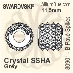 Swarovski XIRIUS Chaton (1088) SS19 - Color With Platinum Foiling