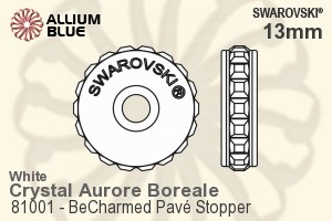 Swarovski BeCharmed Pavé Stopper (81001) 13mm - CE White / Crystal Aurore Boreale