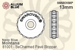 施華洛世奇 BeCharmed Pavé Stopper (81001) 13mm - CE Navy Blue / Montana