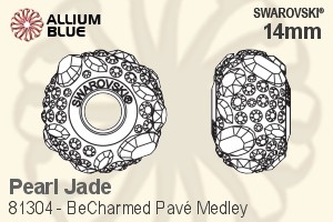 Swarovski BeCharmed Pavé Medley (81304) 15mm - CE Pearl Jade / Emerald / Chrysolite Opal / Light Peach / Erinite