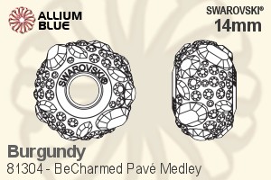 スワロフスキー BeCharmed Pavé Medley (81304) 15mm - CE Burgundy / Crystal ゴールドen Shadow / Rose / Ruby / Crystal Antique Pink