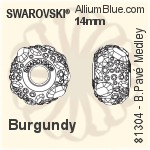 Swarovski BeCharmed Pavé Medley (81304) 15mm - CE Grey / Black Diamond / Jet Hematite / Crystal Silver Shade / Greige