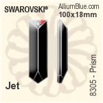 SWAROVSKI 8305 100X18MM JET B
