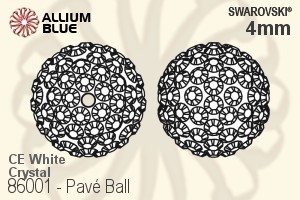施华洛世奇 Pavé Ball (86001) 4mm - CE White / Crystal