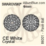 Swarovski Pavé Ball (86001) 4mm - Gold / Jonquil