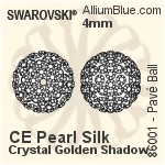 スワロフスキー Pavé Ball (86001) 4mm - CE 金 / Jonquil