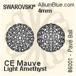 Swarovski Pavé Ball (86001) 4mm - Dark Lila / Amethyst