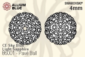 Swarovski Pavé Ball (86001) 4mm - CE Sky Blue / Light Sapphire