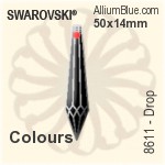 Swarovski STRASS Drop (8611) 50x14mm - Colours
