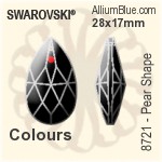 スワロフスキー STRASS Pear Shape (8721) 63x37mm - カラー