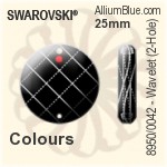 スワロフスキー STRASS Wavelet / 2-hole (8950/0042) 35mm - クリスタル