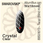 施華洛世奇 STRASS Twist / Blind Hole (8950/8013) 50x18mm - Clear Crystal